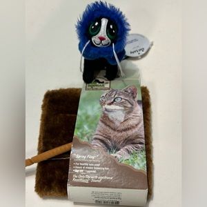 😸Kitty Toys w/ squeaky mouse on a spring action arm & Stuffed blu…